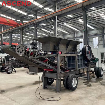 Primary Concrete Rock Mobile Stone Crusher Electric Motor Mini Stone Jaw Crusher Crushing Plant