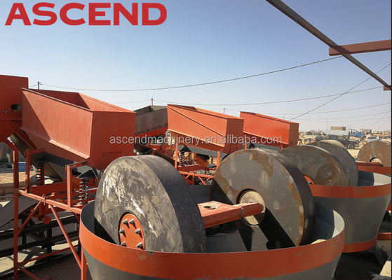 Small Gold Milling Machine Mining Wet Stone Grinder Gold Mining Pans 1-2 Ton Per Hour