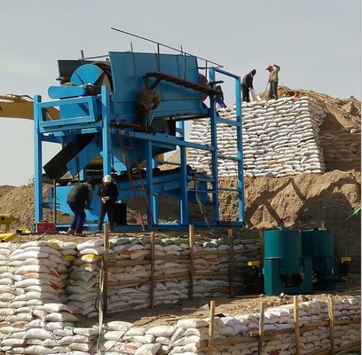 Placer Gold Ore Black Sand Vibratory Concentrator Trommel Gold Washing Plant
