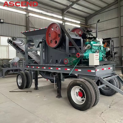 Primary Concrete Rock Mobile Stone Crusher Electric Motor Mini Stone Jaw Crusher Crushing Plant